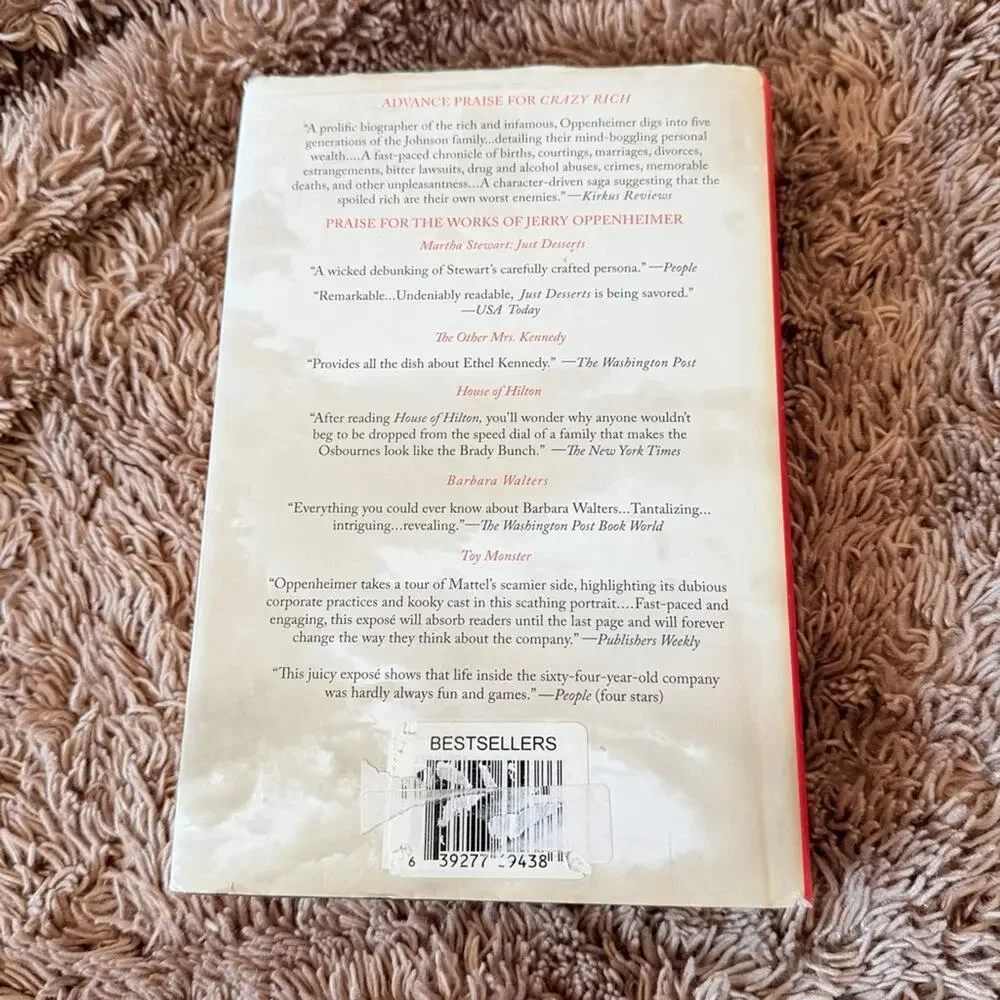 Crazy Rich Inside the Johnson & Johnson Dynasty by Jerry Oppenheimer Book bio
